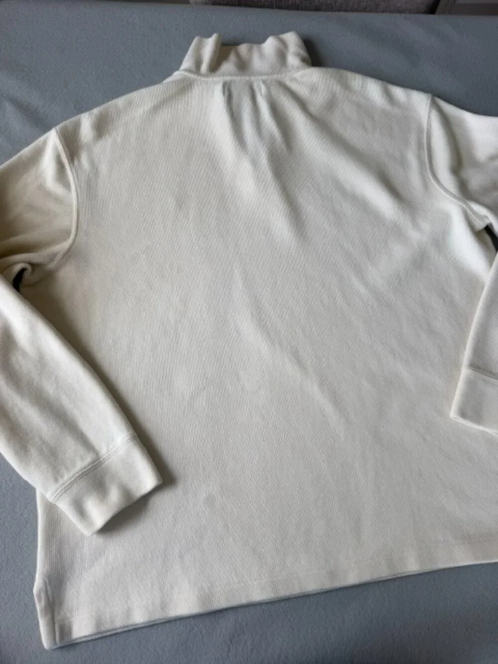 POLO by Ralph Lauren quarter‑zip sweater, Cream, Size: XL Men Mock Neck